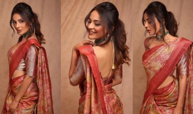 Seerat Kapoor looks all things regal in a floral saree; Fans react