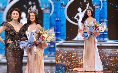 Gujarat’s Rhea Singha Crowned Miss Universe India 2024, Receives Iconic ‘Taj Mahal’ Crown from Urvashi Rautela
